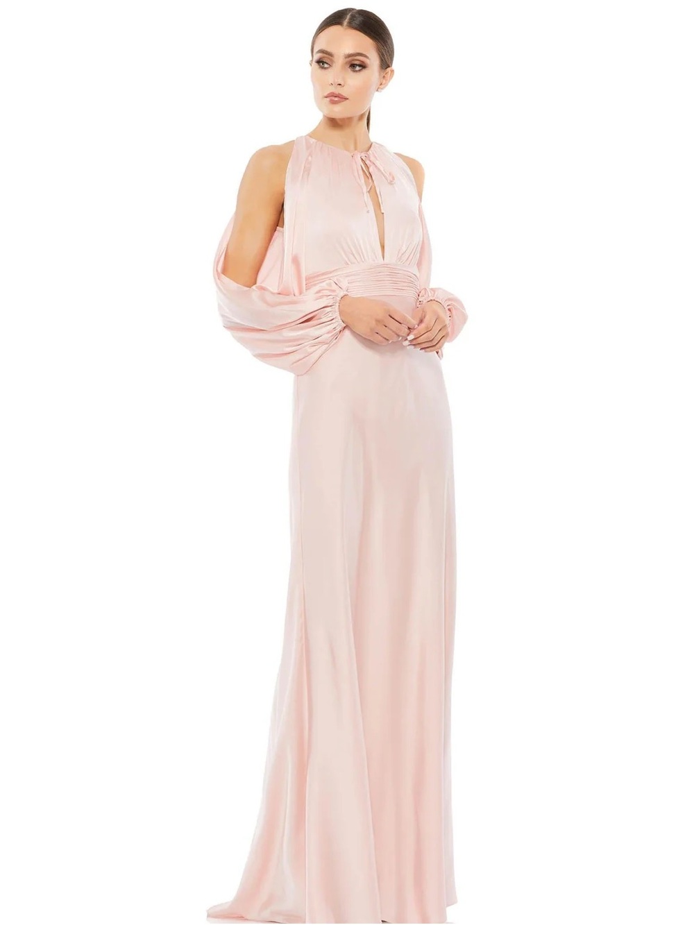 Mac Duggal 70184 Cold Shoulder Keyhole Neck Dress